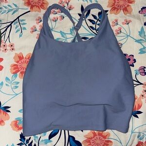 Old Navy Active PowerSoft Sports Bra in Slate Blue with Pink Lining